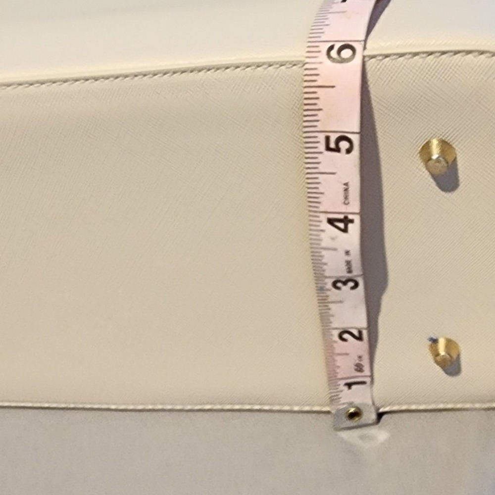 LOVEVOOK Pink-Beige Laptop Tote Bag Vegan Leather Work Bag Gold Hardware Large - Picture 6 of 9